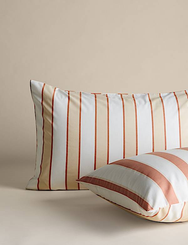 Cotton Blend Retro Striped Bedding Set - US