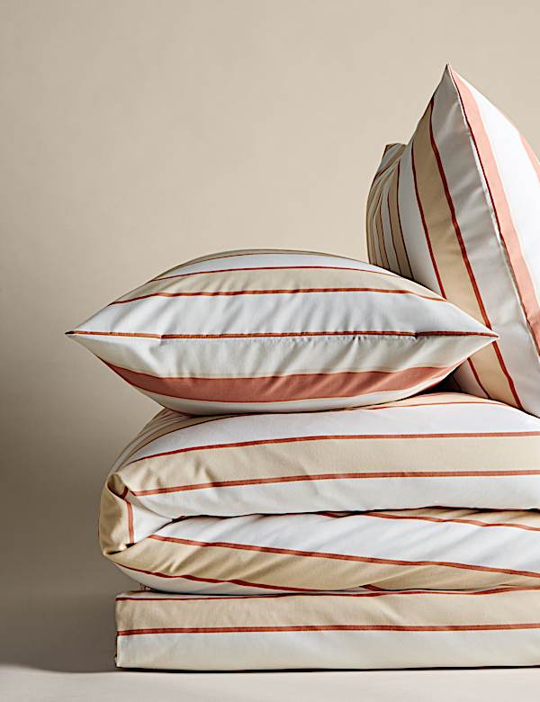 Cotton Blend Retro Striped Bedding Set - US