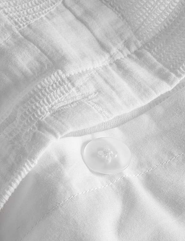 סט מצעים מכותנה טהורה באריגת וופל בהדפס אבסטרקטי - IL