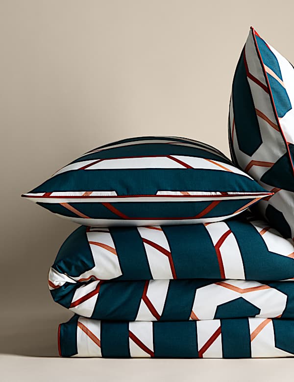 Pure Cotton Block Chain Print Bedding Set - US