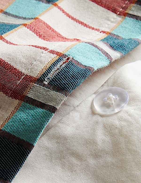 Pure Cotton Checked Jacquard Bedding Set - ES