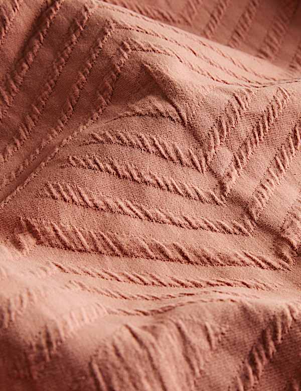 סט מצעים מכותנה טהורה עם רקמה גיאומטרית עשירה - IL