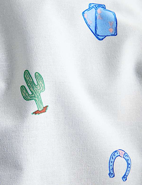 Cotton Blend Cowboy Boot Print Bedding Set - CN