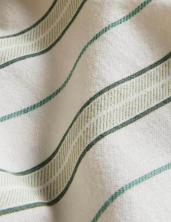 Pure Brushed Cotton Striped Bedding Set - US