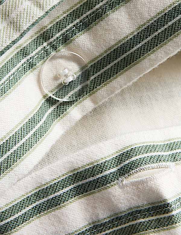 Pure Brushed Cotton Striped Bedding Set - US