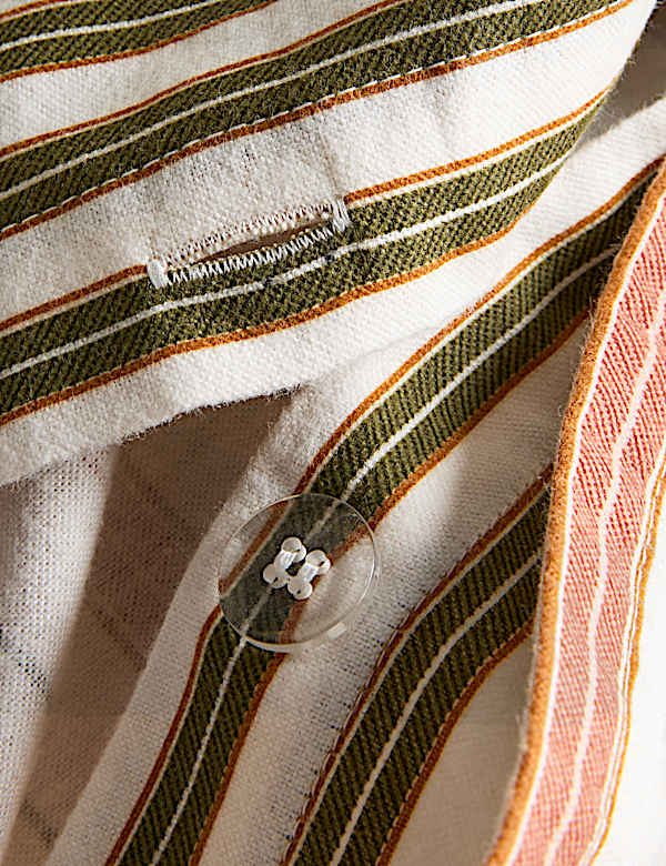 Pure Brushed Cotton Striped Bedding Set - IT