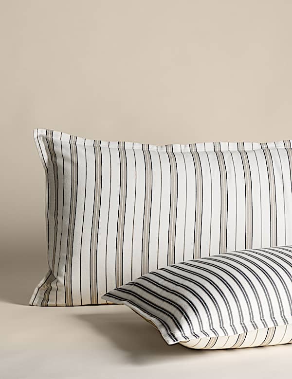 Pure Brushed Cotton Striped Bedding Set - TW