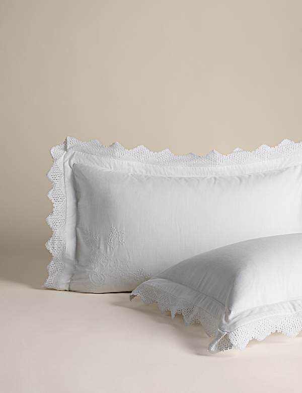 Pure Cotton Vintage Lace Embroidered Bedding Set - UA