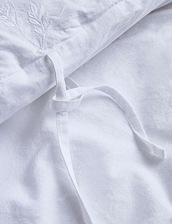 Pure Cotton Fleurine Embroidered Bedding Set - US