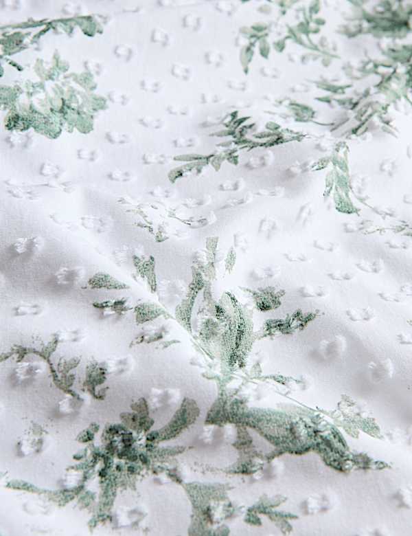 Komplet pościeli dobby Sabrine w kwiaty 100% bawełny - PL