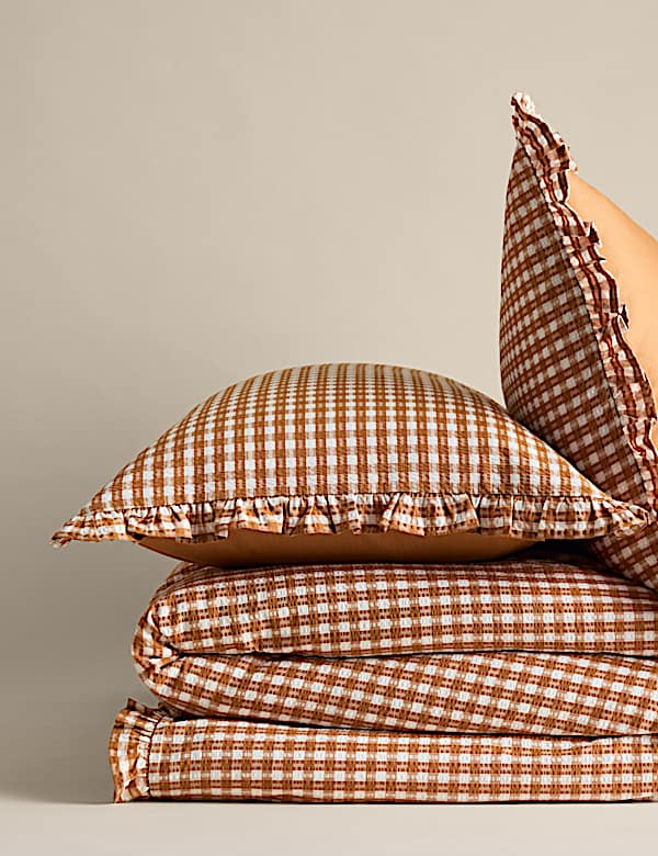 Set Perlengkapan Tidur Katun Murni Kain Tenun Ringan Rimpel - ID