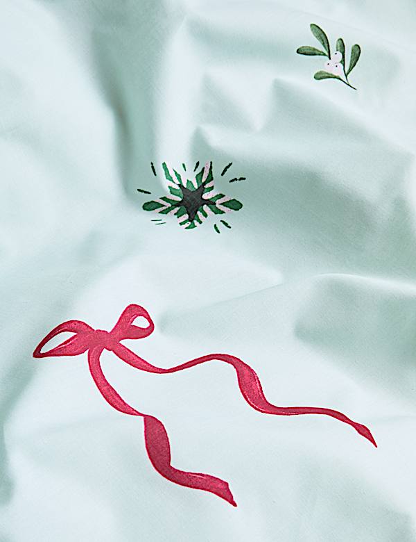 סט מצעים דו-צדדי מתערובת כותנה בדוגמת מפצח האגוזים - IL