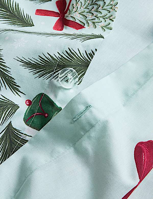 סט מצעים דו-צדדי מתערובת כותנה בדוגמת מפצח האגוזים - IL