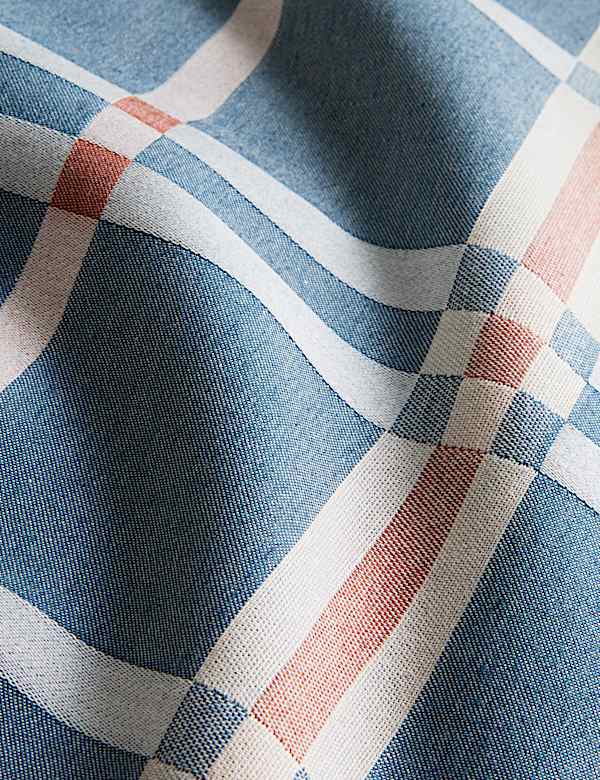 Pure Cotton Geo Checked Jacquard Bedding Set - US