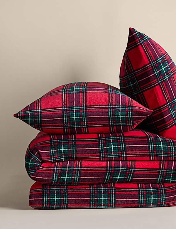Fleece Checked Bedding Set - CH