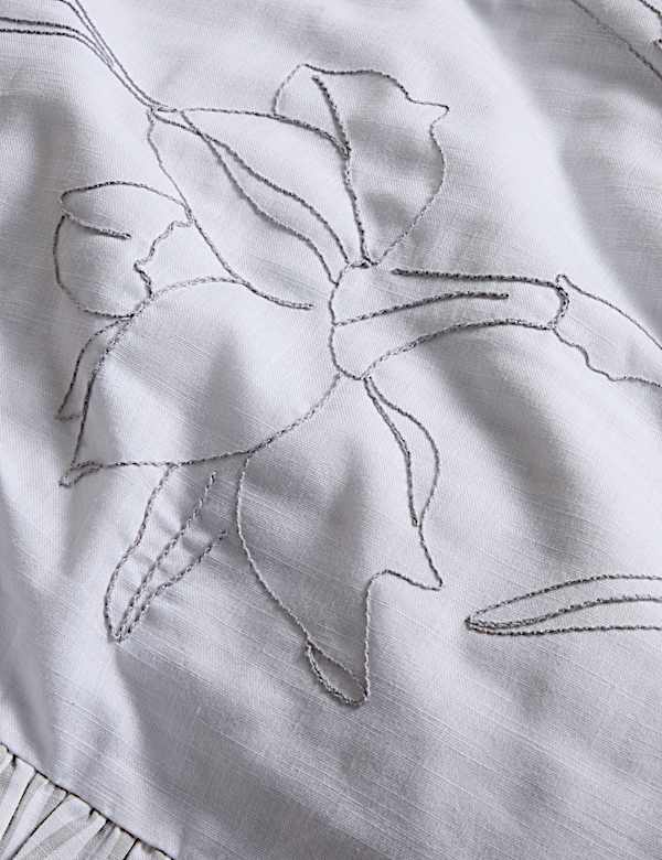 Pure Cotton Floral Embroidered Bedding Set - AT