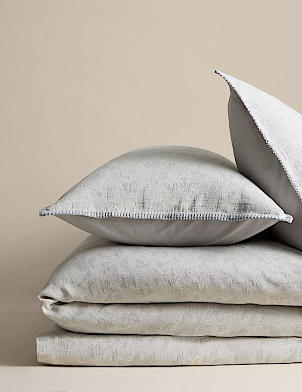 Pure Cotton Woodblock Floral Jacquard Bedding Set - DE