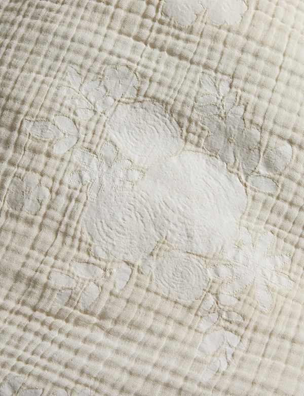 Pure Cotton Floral Jacquard Ruffle Bedding Set - JP