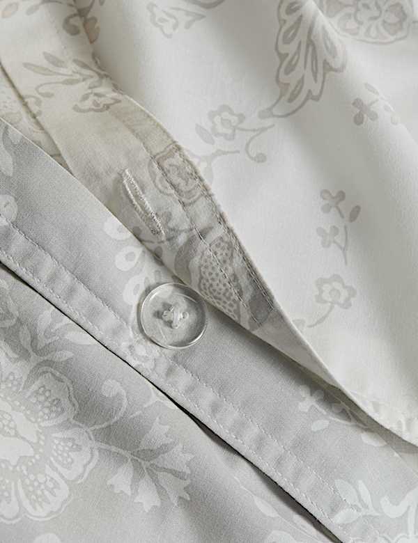 Ropa de cama de algodón con diseño floral - US