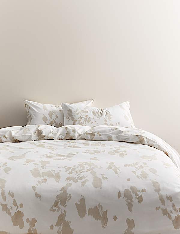Ropa de cama de algodón con estampado de vaca - US