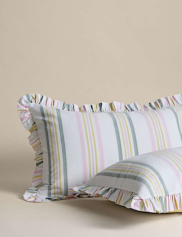Pure Cotton Contrast Stripe Bedding Set - FI