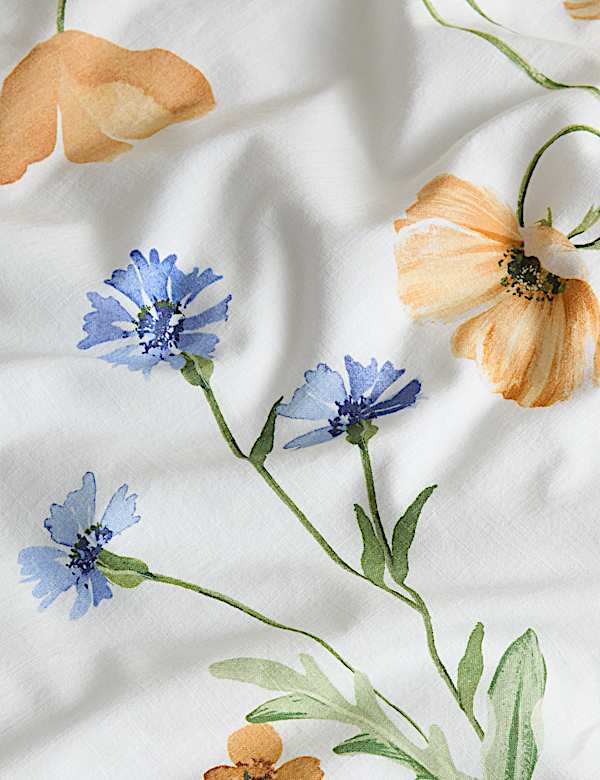 Bettw&auml;scheset aus reiner Baumwolle mit Fr&uuml;hlingswiesenmuster - AT