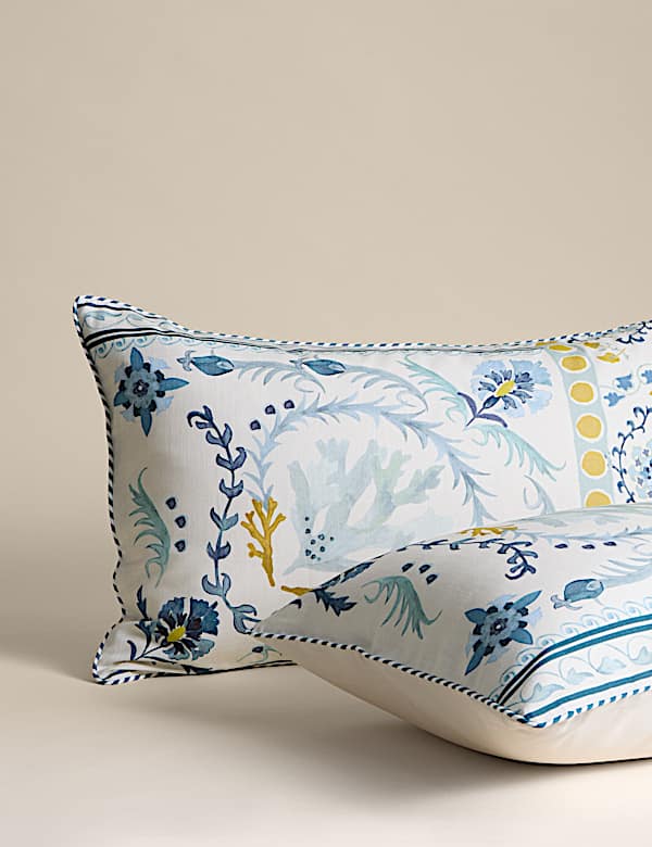 Suzani Bettw&auml;scheset aus reiner Baumwolle mit K&uuml;stenmotiv - AT