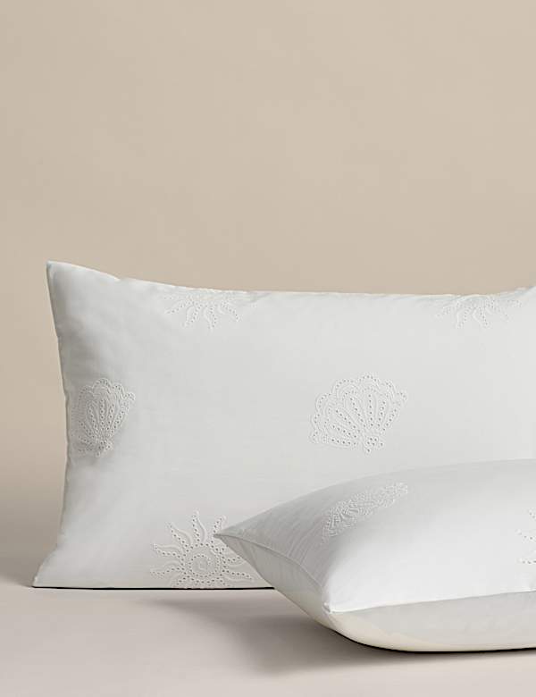 Pure Cotton Coastal Broderie Bedding Set - HR