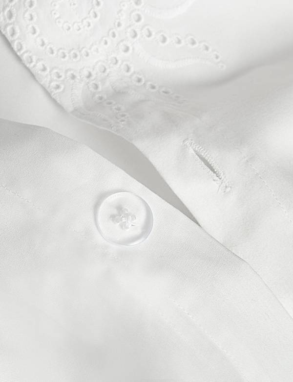 Pure Cotton Coastal Broderie Bedding Set - HR