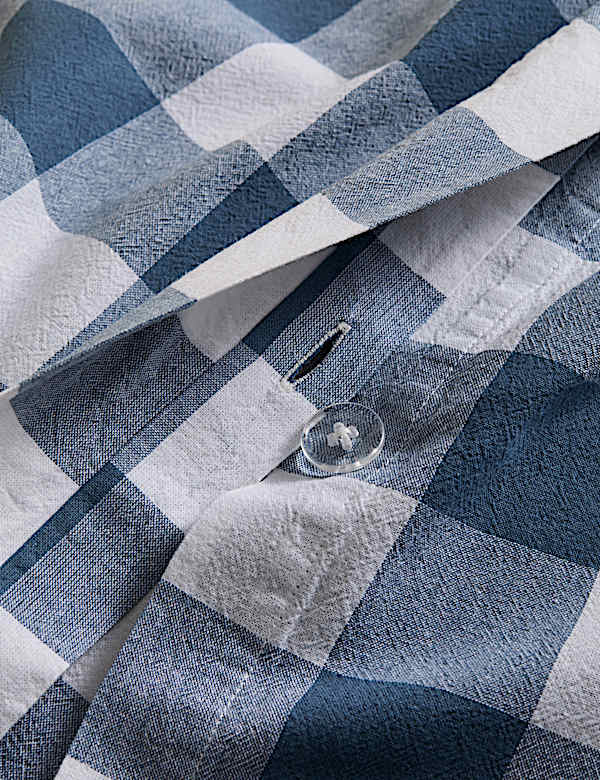 Pure Cotton Striped Gingham Bedding Set - FI