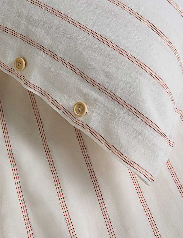 Linen Rich Striped Jacquard Bedding Set - BE