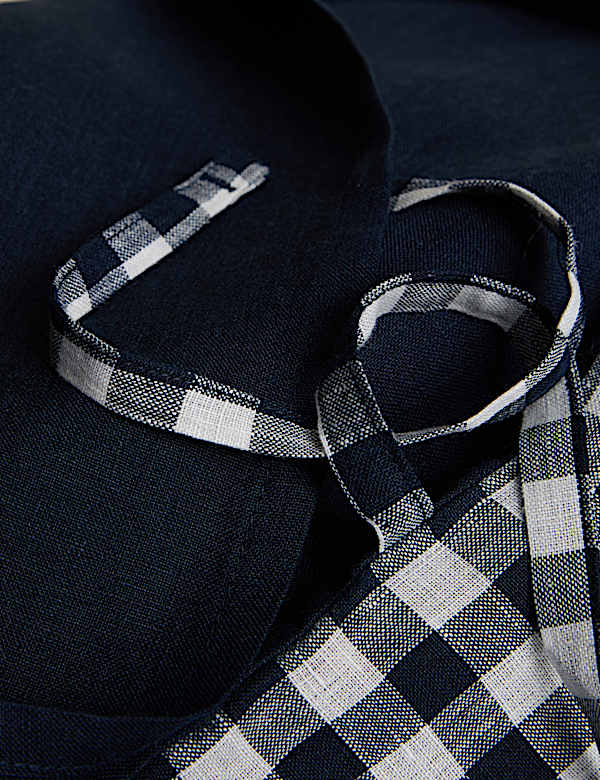 Pure Linen Gingham Bedset - DK