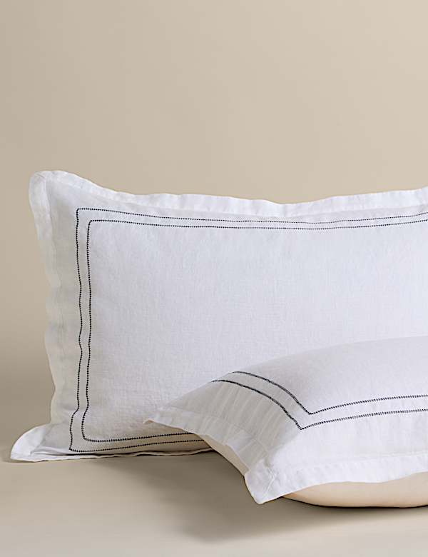 Pure Linen Embroidered Bedding Set - SE