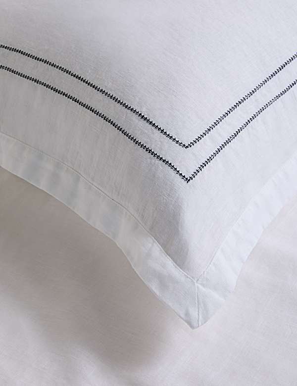 Pure Linen Embroidered Bedding Set - SE