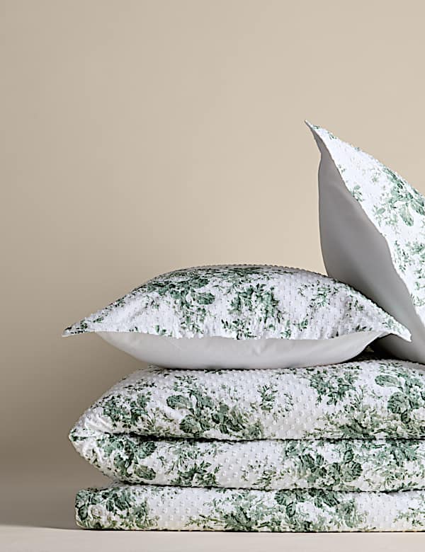 Pure Cotton Floral Dobby Bedding Set - AL