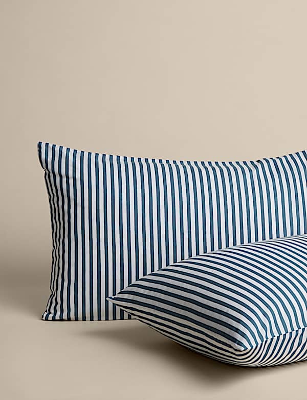 Cotton Blend Simple Stripe Bedding Set - BN