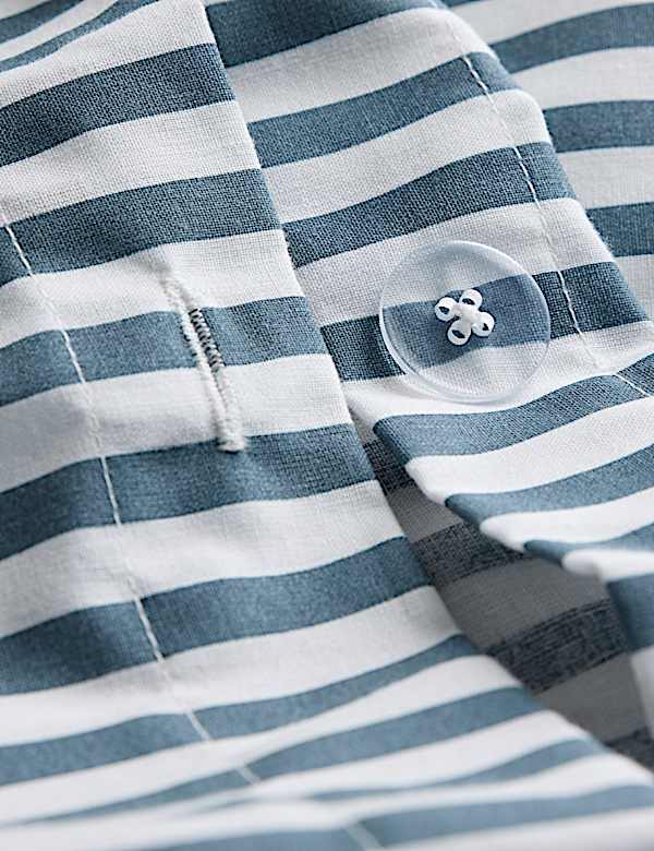 Cotton Blend Simple Stripe Bedding Set - BN