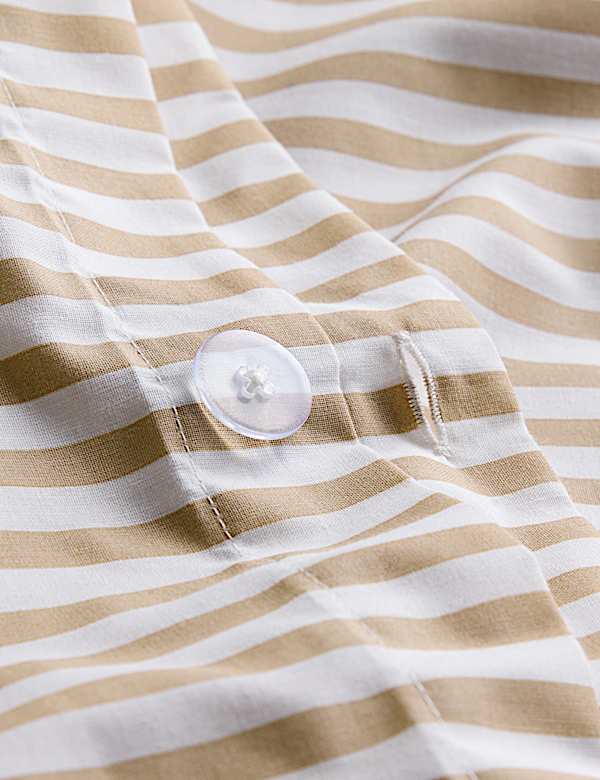 Cotton Blend Simple Stripe Bedding Set - SI