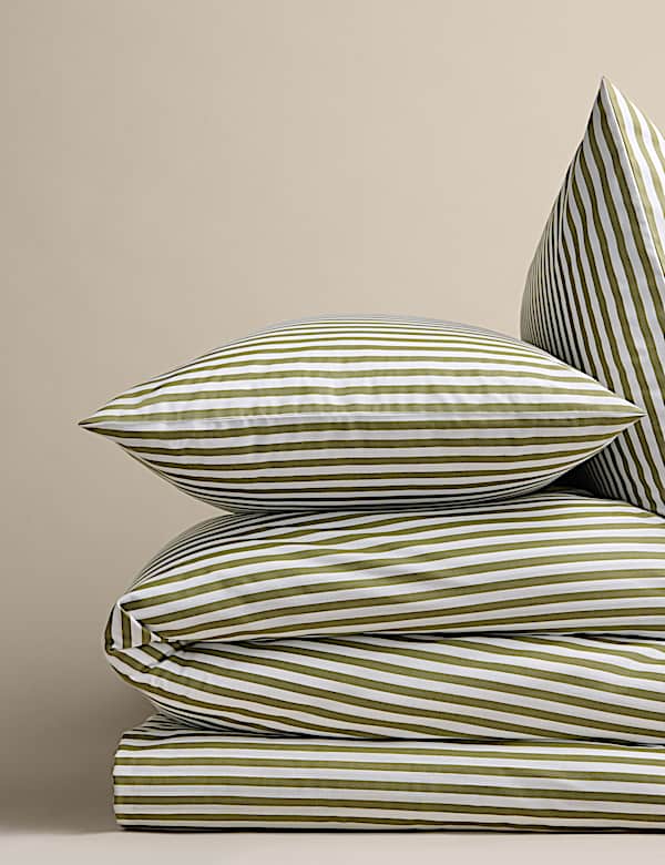 Cotton Blend Simple Stripe Bedding Set - NZ
