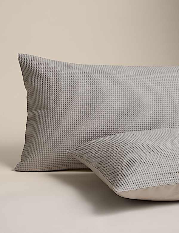 Komplet pościeli z miękkiej bawełny o splocie waflowym - PL