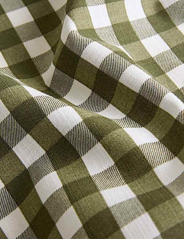 Pure Cotton Gingham Reversible Bedding Set - RS