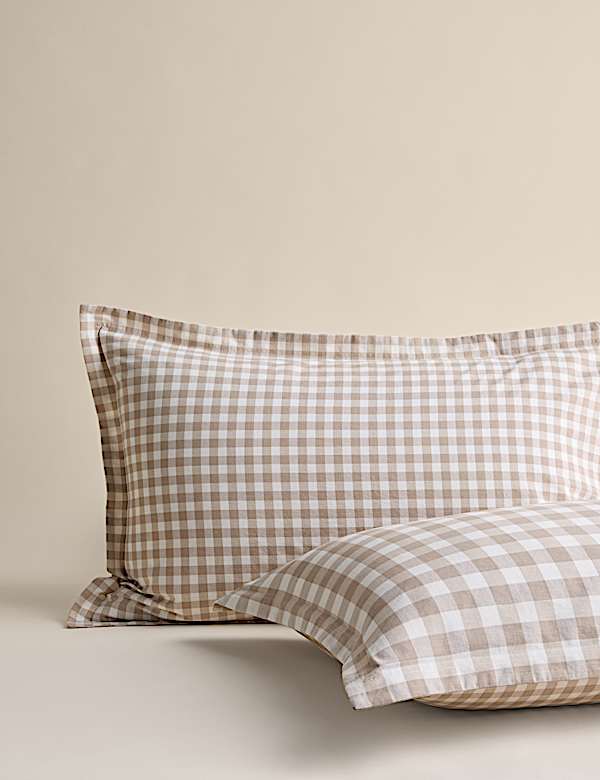 Pure Cotton Gingham Reversible Bedding Set - AU