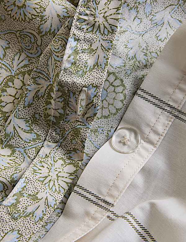 Cotton Rich Woodblock Floral Bedding Set - LV