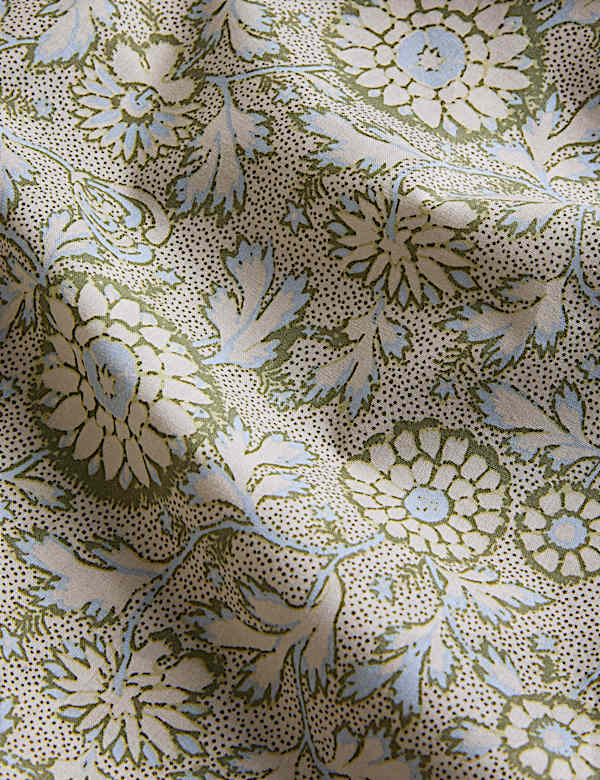 Cotton Rich Woodblock Floral Bedding Set - LV