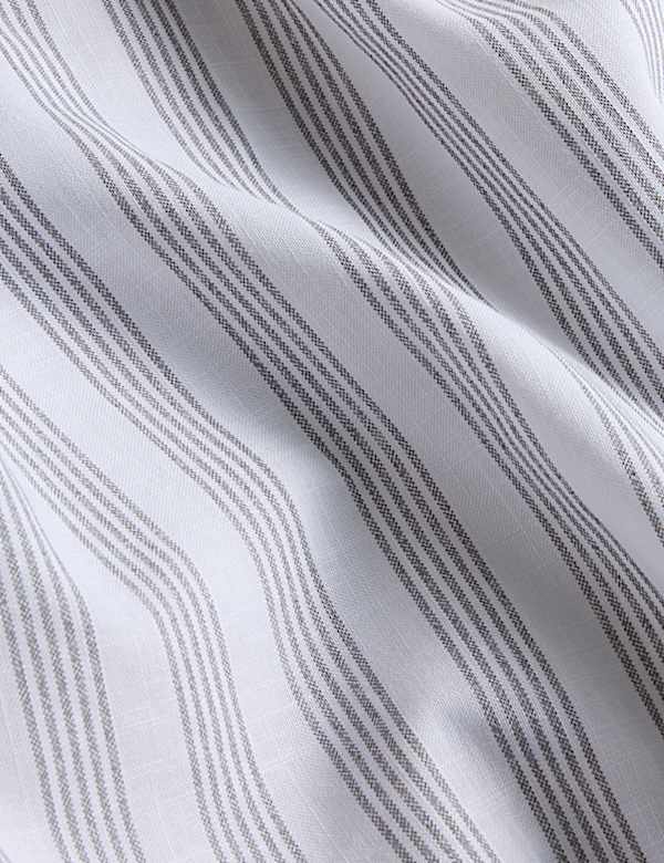Pure Cotton Narrow Stripe Ruffle Bedding Set - LV