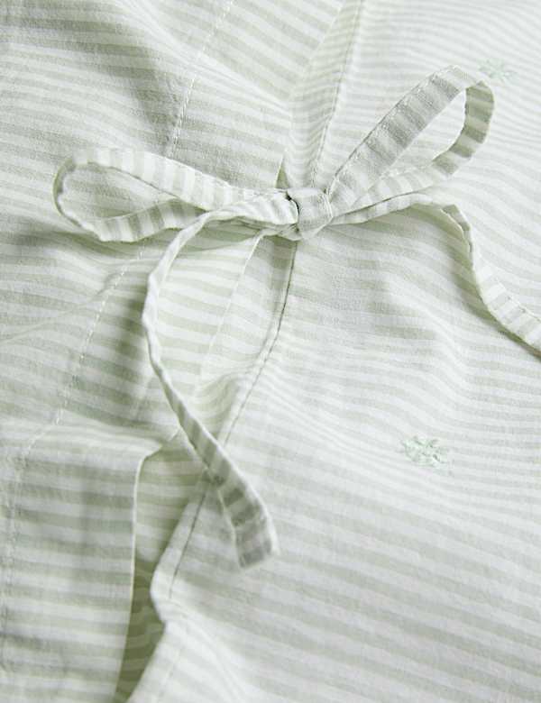 Pure Cotton Striped Embroidered Bedding Set - LV
