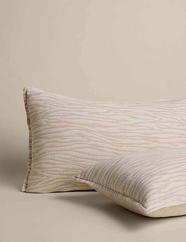 Komplet żakardowej pościeli w zebry 100% bawełny - PL