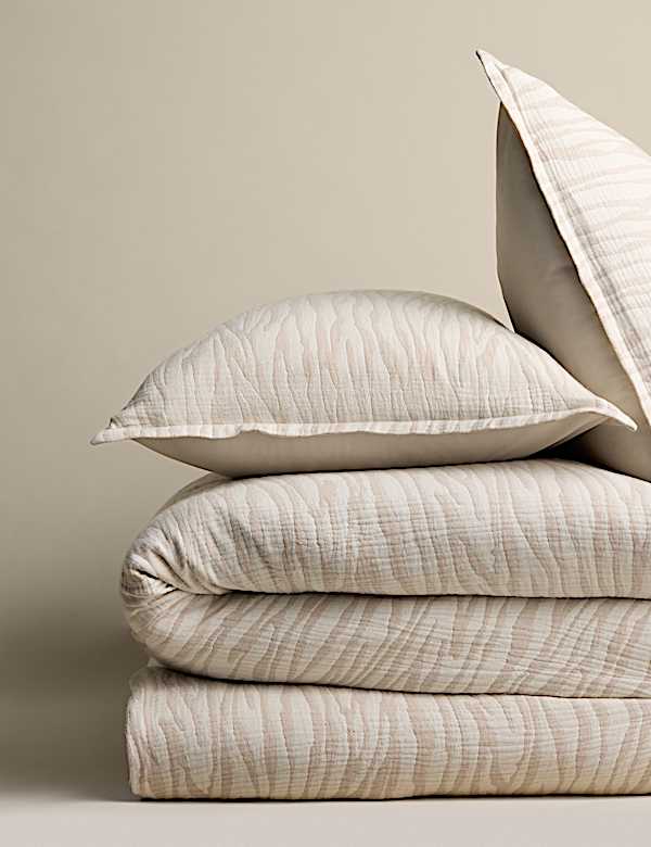 Komplet żakardowej pościeli w zebry 100% bawełny - PL