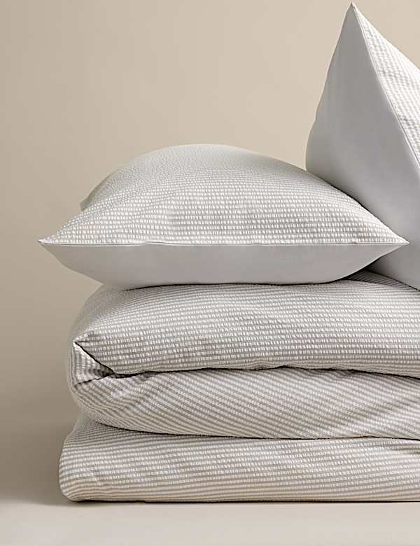 Pure Cotton Striped Seersucker Bedding Set - UA
