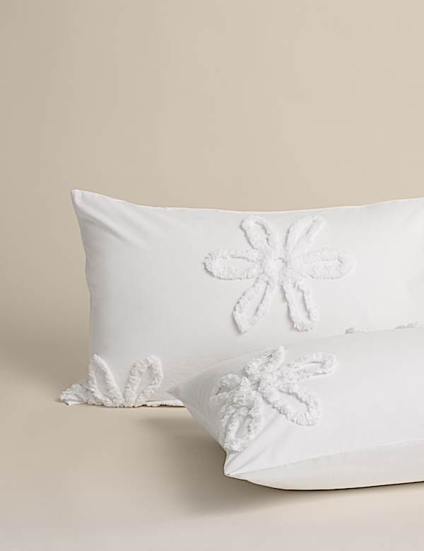 Pure Cotton Tufted Flower Bedding Set - JP